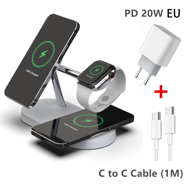  The 3-in-1 Magsafe Charger Stand is the perfect way to keep your devices charged and ready to go.