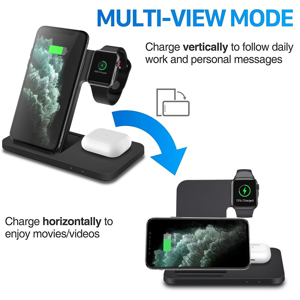 The design allows you to keep your devices in an upright position, making it easy to check notifications or watch videos while charging.